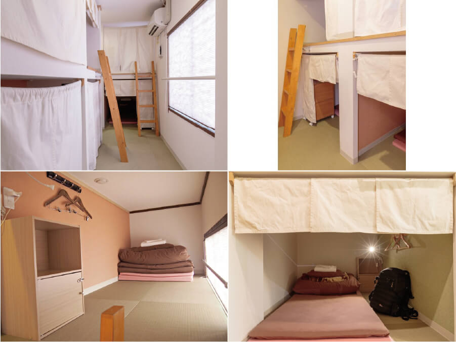 広島のゲストハウス 女性用相部屋