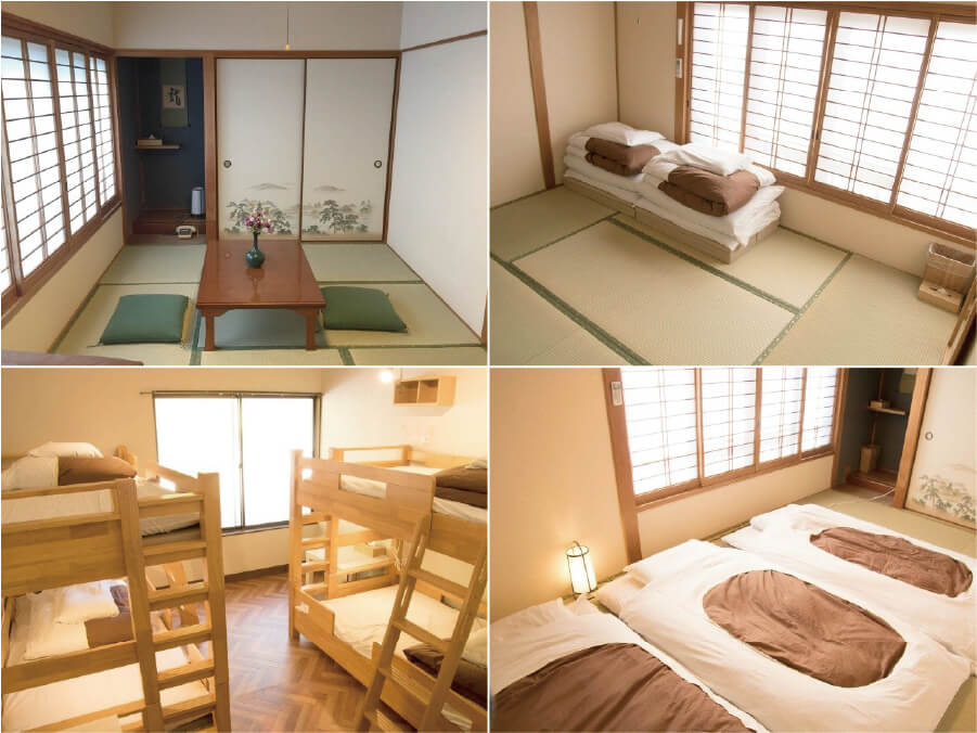 個室のある温泉ゲストハウス